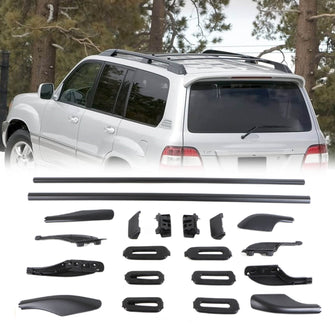 Black Racks Rail Luggage Carrier for Toyota Land Cruiser / Lexus LX470 1998-2007