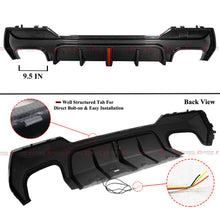 For 2021-2025 BMW G22 G23 430i K Style Carbon Fiber LED Rear Diffuser+Side Extension