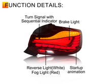 GTS Style OLED LED Tail Lights For BMW 2 Series F22 F23 F87 M2 2014-2020 Smoked Lens