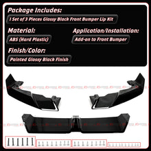 For 2024-2026 BMW F95 X5M F96 X6M LCI LT Style Gloss Black Front Bumper Lip Splitter