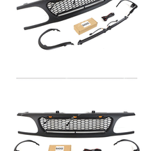 Black Front Grille Bumper Mesh Grill With LED Bar for Ford Explorer 1995-2001