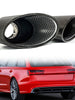 65mm Inlet Oval Exhaust Tips for Audi A3 A4 A5 A6 A7 Up To RS3 RS4 RS5 RS6 RS7