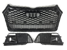 For Audi Q5 SQ5 2018 2019 RSQ5 Front Honeycomb Mesh Grill + Fog Lamp Grilles