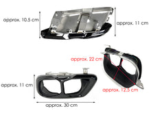Pair Exhaust Tips Gloss Black for BMW X5 G05 X6 G06 X7 G07 M Sport 2019-2026