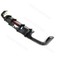 For Audi A6 S-line S6 C8 2019-2025 ABS Carbon Rear Bumper Diffuser Lip W/ LED Brake Light