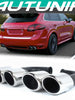 Chrome Exhaust Tips Muffler for Porsche Cayenne 2011-2014 Long Pipes