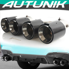 Glossy Carbon Fiber Exhaust Tips Silver for BMW G42 G20 G22 G26 G30 60-63mm pipes