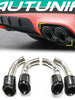 3-Layer Black Exhaust Tips for Porsche 958.2 Cayenne GTS S 2015-2018 et211