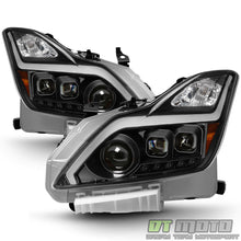 Black LED Switchback Headlights w/ Sequential Signal For 2008-2015 Infiniti G37 Q60 Coupe HID/Xenon w/o AFS