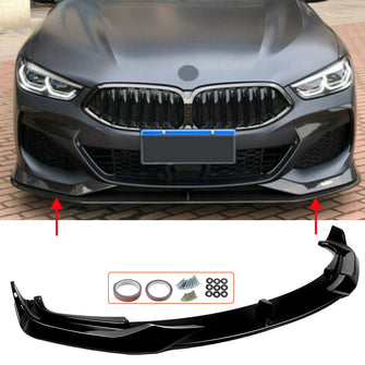 Gloss Black Front Lip Bumper Splitter For BMW 8 Series G14 G15 G16 M-Sport 2020-2024