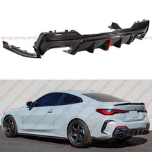 For 2021-2025 BMW G22 G23 430i K Style Carbon Fiber LED Rear Diffuser+Side Extension