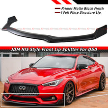For 2017-2022 Infiniti Q60 V2 Matt Black Full Size 1Pc Front Bumper Lip Splitter
