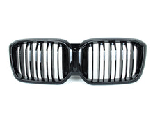 Front Bumper Grill Black Dual Slats Fit 2022-2024 BMW X3 G01 2022-2025 X4 G02 LCI