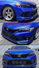 For 2022-2024 Honda Civic Gloss Black Front Lower Grill + Fog Light Bezel Cover Replacement