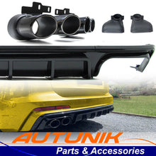 S6 Style Rear Diffuser w/ Black Exhaust Tips for 2019-2025 Audi A6 C8 S-line S6 di92