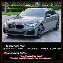 For 2021-2023 BMW G30 530i 540i M550i FD Style Real Carbon Fiber Front Bumper Lip Splitter