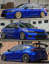 For 2022-2026 Honda Civic MCX Style Aegean Blue Black 2 Tone Side Skirt Extension