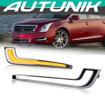 Front LED Fog Lamps Daytime Running Light w/Controller for Cadillac XTS 2013–2017