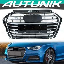 S3 Style Chrome Front Grille for Audi A3 8V S3 2017-2020 w/o ACC