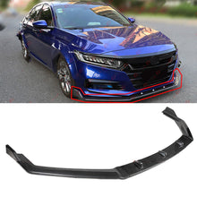 For 2018-2020 Honda Accord Carbon Fiber Look Front Bumper Chin Lip Splitter