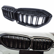 Gloss Black Dual Slats Front Kidney Grille for BMW G20 330i M340i 2019-2022