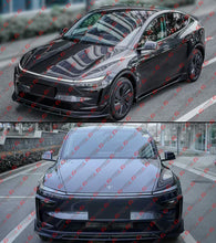 4pcs For 2025-2026 Tesla Model Y Juniper V Style Gloss Black Front Bumper Lip Splitter