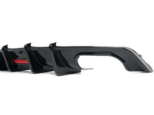 For 2017-2019 Audi A5 S-line S5 B9 Rear Bumper Diffuser Gloss Black w/ LED light