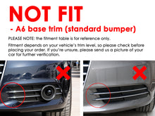 Honeycomb Front Bumper Fog Light Grille Cover For 2012-2015 Audi A6 C7 S Line S6