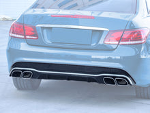 Gloss Black Rear Diffuser w/ Silver Exhaust Tips for Mercedes C207 E250 E400 E500 E550 Coupe AMG 2014-2017