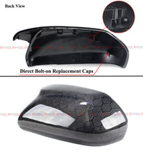 Honeycomb Carbon Fiber Mirror Cover Caps Replacement For 2018-2024 Toyota Camry