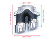 C43 AMG Style Exhaust Tips for Mercedes C-Class W205/C205/S205/A205 C200 C250 C300 C450 AMG Pkg 2015–2021