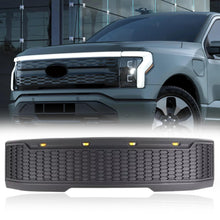 Front Bumper Upper Grill Black Grille w/Led Light for Ford F-150 Lightning 2023