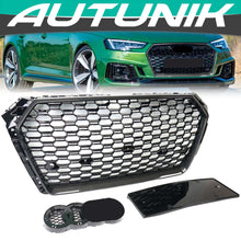 Carbon Fiber Look Honeycomb Front Bumper Grille for Audi A4 S4 B9 2017-2019 RS4 Style