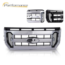 Front Bumper Chrome Grille Grill Assembly For 2015-2017 Ford F-150 w/o Parking Sensor