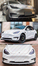 For 2020-2024 Tesla Model Y Winglet 4pc V Style Black Front Bumper Lip Splitter