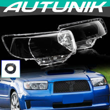 Pair Set For 2006-2008 Subaru Forester Headlight Lens Cover Replacement + Glue