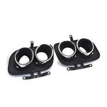 Gloss Black Dual Exhaust Tips For Porsche 911 992 Carrera S 4S 2020-2025