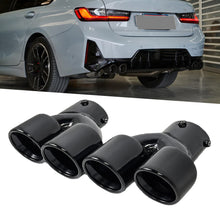 Gloss Black Exhaust Tips Tailpipe for BMW G23 M440i G20 M340i G42 M240i 2019-2026