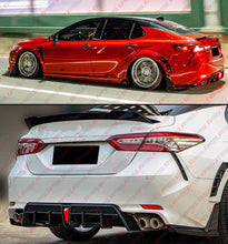 Gloss Black LED Rear Bumper Diffuser For 2018-2024 Toyota Camry SE XSE Yofer V2
