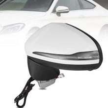 White Driver Side Mirror Heated Blind Spot for Mercedes C-Class C205 2-Door Coupe