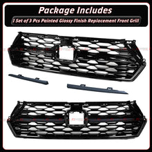 For 2023-2025 Honda Accord Yofer Black Front Mesh Grill Grille - Meteorite Gray Trim