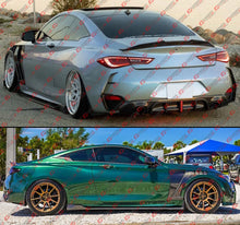 For 2017-2022 Infiniti Q60 Real Carbon Fiber Winglet Side Skirt Extension Splitter