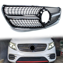 Black Diamond Front Bumper Radiator Grille fit for Mercedes Benz V Class W447 2015-2019 fg95