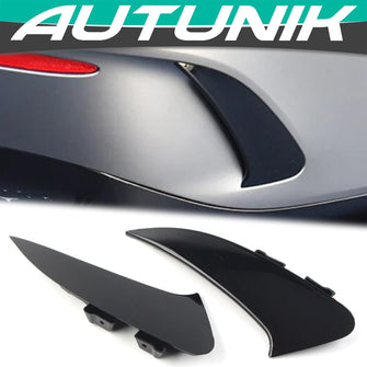 Gloss Black Rear Canards Side Air Vents Trims For Mercedes C118 CLA 200 250 35 45 AMG 2020-2023