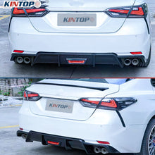 Rear Bumper Diffuser for 2018-2024 Toyota Camry SE XSE Glossy Black W/ LED Light