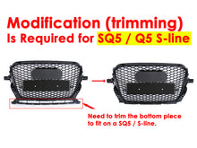 Gloss Black Honeycomb Front Mesh Grille for Audi Q5 SQ5 2013–2017