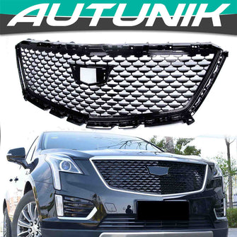 Black Diamond Upper Grill Replacement for Cadillac XT5 2017-2019 Pre-facelift