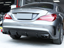 Fit For Mercedes Benz W117 CLA250 2017-2019 Rear Bumper Diffuser Lip W Exhaust Tailpipes Gloss Black