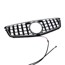 For 2009-2014 Mercedes Benz W204 C250 C300 C350 Front Bumper Grille W/LED Light Luminous GT Grill Gloss Black