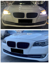 For 2010-2016 BMW 5 Series F10 F11 Front LED Kidney Grille Bumper Upper Grill Gloss Black